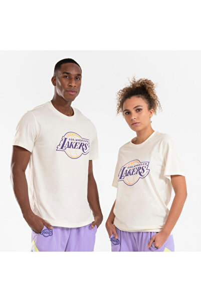 Decathlon Tarmak Yetişkin Beyaz Spor Tişörtü NBA Lakers TS 900 - Basketbol
