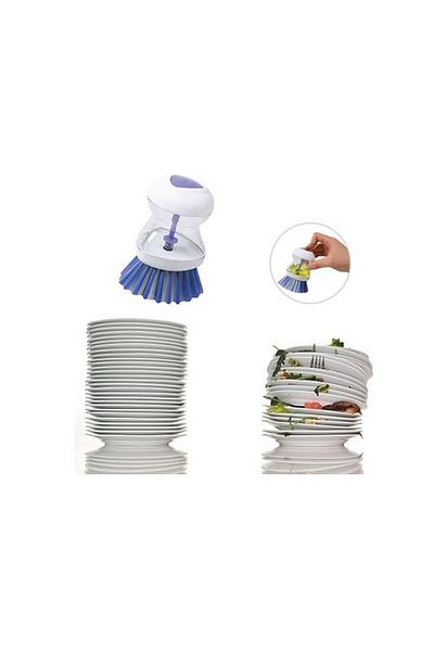 LiderGlobal Dish Brush with Detergent Tank Alk-397