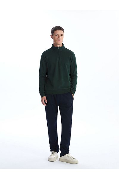 LC Waikiki Men's Sweatshirt - Stand Collar, Long Sleeve