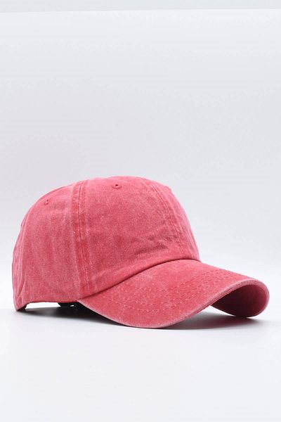 Külah Distressed Fabric Cotton Salmon Women's Hat Cap