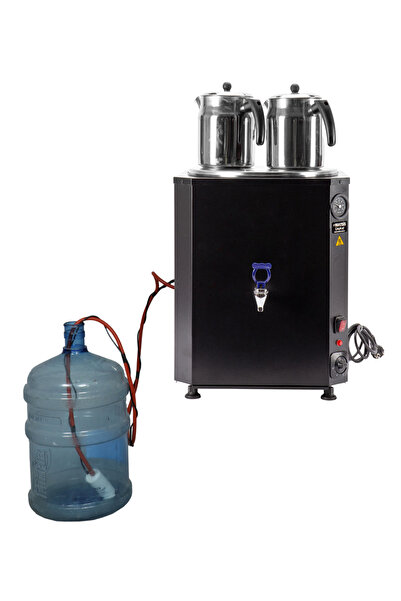 Matsis Mutfak Çaykuş Boyalı Damacana Pompalı İki Demlikli Elektrikli Çay Maki...