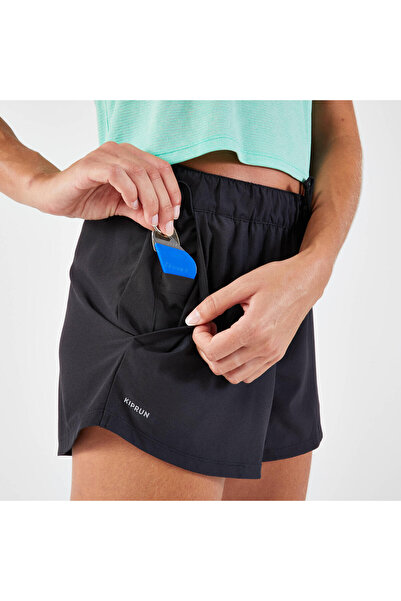 Decathlon Kiprun Kadın Şort - Koşu/arazi Koşusu - Siyah - Kıprun Run 500 Dry