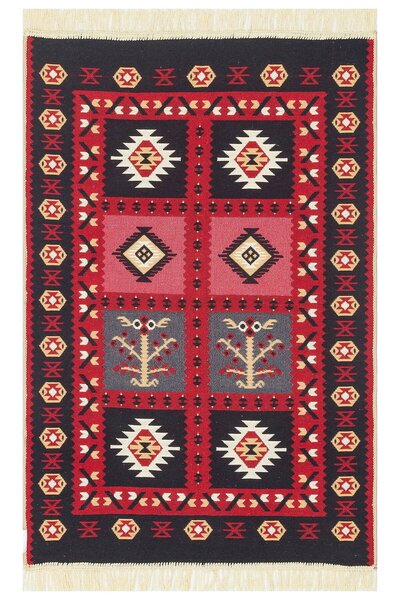 Eko Halı ARYA AR 28 RED Yıkanabilir Çift Taraflı Modern Desenli Dokuma Kilim