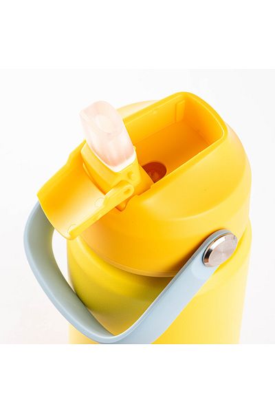 Tantitoni 025-01-Yellow Stainless Steel Thermos with Grip 350ml