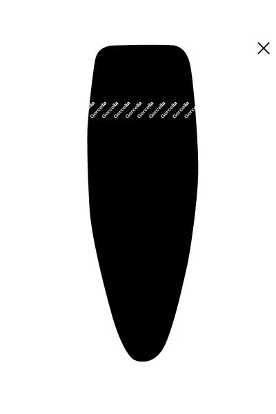 GERCELLA Black Luxury Ironing Board - Cloth Cover