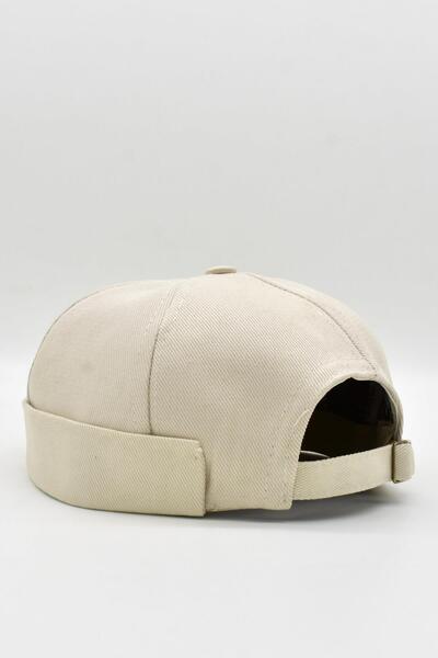 Külah Beige Hiphop Docker Hat 100% Cotton Folded Cap
