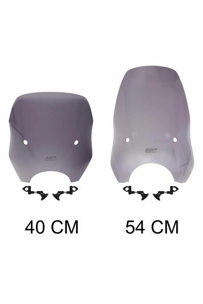 GP KOMPOZİT GP Kompozit Scooter Universal Ayarlanabilir Ön Cam Füme 40 cm