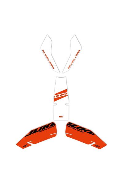 GP KOMPOZİT GP Kompozit KTM Duke 250 2024 Uyumlu Tank Pad Seti Beyaz