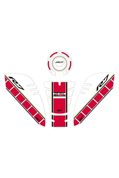 GP KOMPOZİT Yamaha R7 2021–2024 Uyumlu Tank Pad Seti 60.Yıl