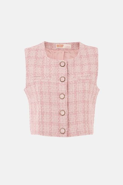 Hiccup Γιλέκο με κουμπιά Tweed