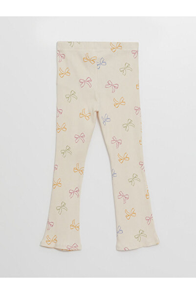 LC Waikiki LCW Παιδικό κοριτσίστικο κολάν με ελαστική μέση με στάμπα ισπανικής ποδιάς (W4)