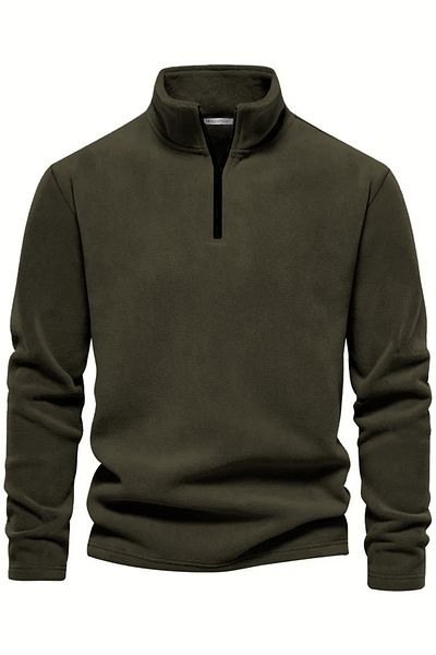 GHASSY CO. Men's Half Zipper Stand Collar Fleece