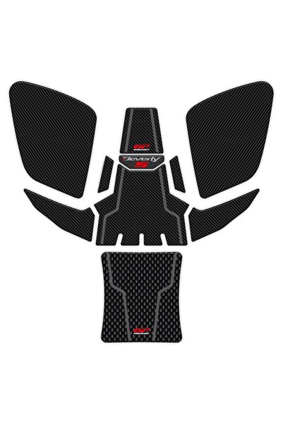 GP KOMPOZİT Piaggio Beverly 400 S 2021-2023 Uyumlu Tank Pad Seti Karbon