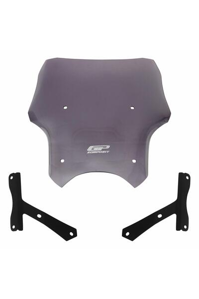 GP KOMPOZİT Hero X-Pulse 200 2020-2024 Uyumlu Kısa Ön Cam Füme 33 cm