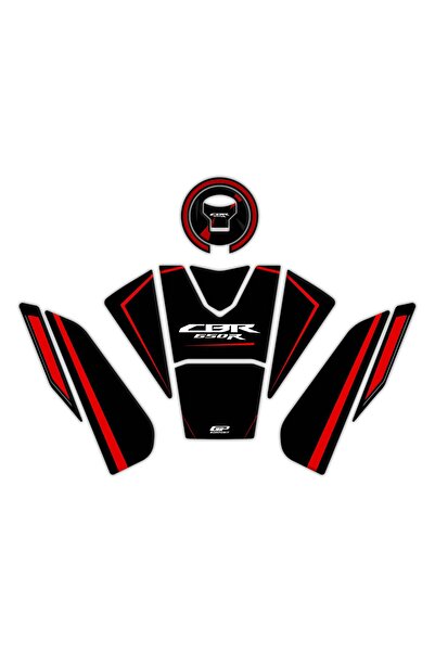GP KOMPOZİT Honda CBR650R 2019-2023 Uyumlu Tank Pad Seti Siyah