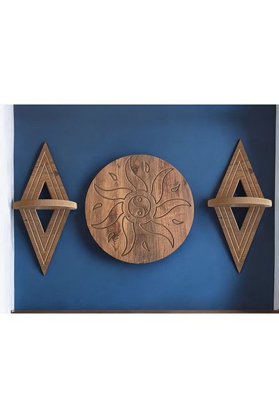 varje think outside the box Semplice Wall Shelf and Decorative Ying Yang Sun Painting