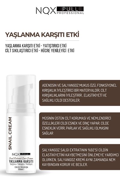 NQX PULL Anti-Aging Snail Extract Moisturizing and Nourishing Cream