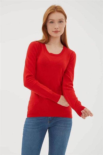 Fashion Friends 24K0779K1 Women's U-Neck Sweater