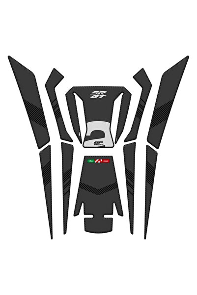 GP KOMPOZİT Aprilia SR GT 125 / 200 2022-2023 Uyumlu Tank Pad Siyah