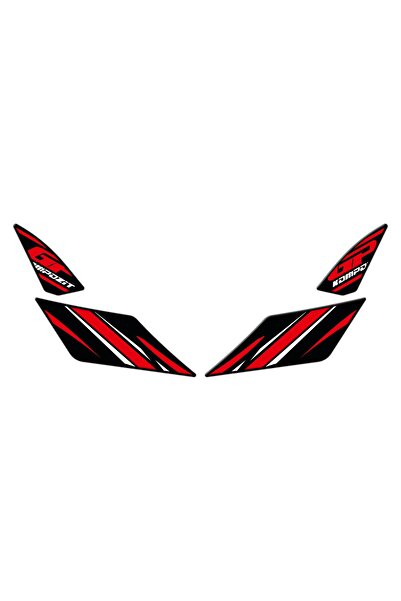 GP KOMPOZİT Honda PCX 125 2021-2024 Uyumlu Artçı Ayak Pad Kırmızı