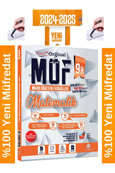 Orijinal Yayınları 2025 9.Sınıf Mikro Orijinal Matematik Konu Anlatımlı Fasik...