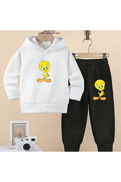 BENROMA Unisex Παιδική φόρμα γυμναστικής - Εκτύπωση κινουμένων σχεδίων, Oversize Fit