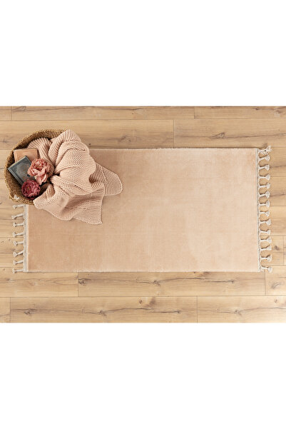 Madame Coco Carol Saçaklı Halı - Vizon - 80x150 Cm