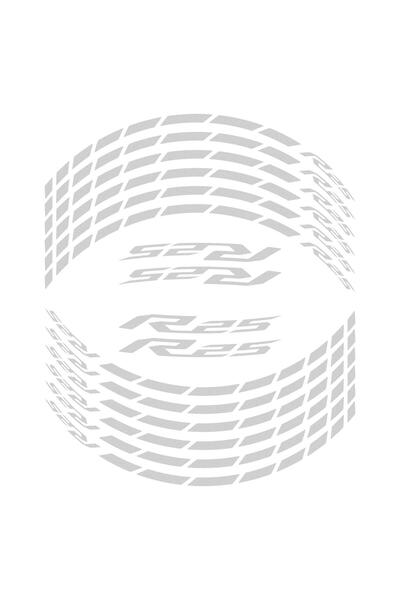 GP KOMPOZİT Yamaha R25 2015-2024 Uyumlu Jant Şeridi Reflektif Gri