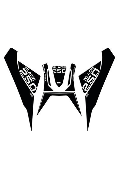 GP KOMPOZİT GP Kompozit RKS Blade 250 2023-2024 Uyumlu Tank Pad Seti Siyah