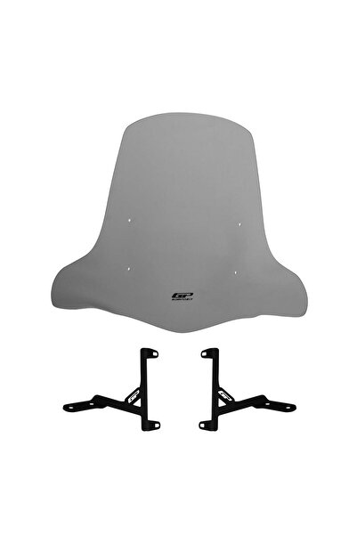 GP KOMPOZİT Gp Kompozit Motolux Ceo 110 2021-2023 Uyumlu Ön Cam Füme 59 Cm