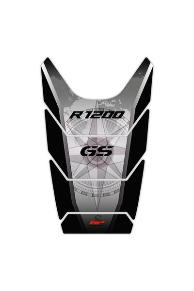 GP KOMPOZİT BMW R 1200 GS 2008-2012 Uyumlu Tank Pad Siyah-Gri