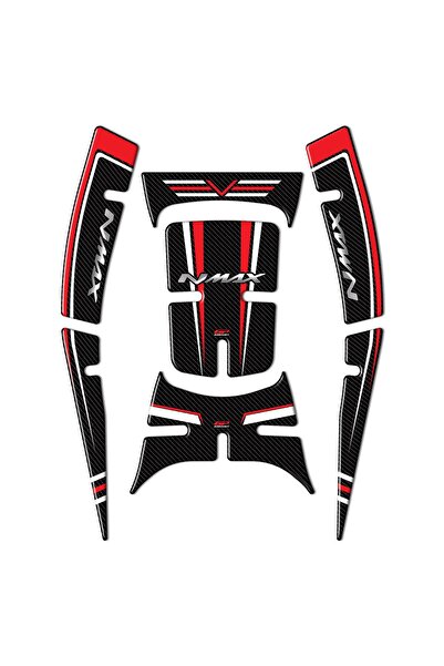 GP KOMPOZİT Yamaha NMAX 125 / 155 2021-2024 Uyumlu Tank Pad Seti Kırmızı