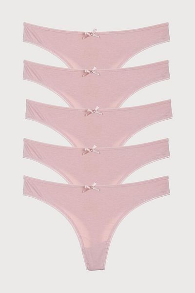 Nicoletta Women's Thong 5 Pack Panties Skin