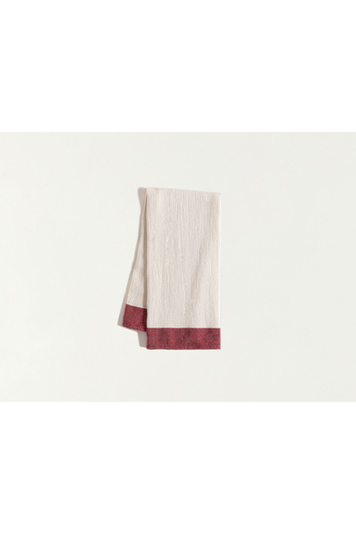 Madame Coco Carla Drying Cloth - Red/ecru - 40x60 Cm