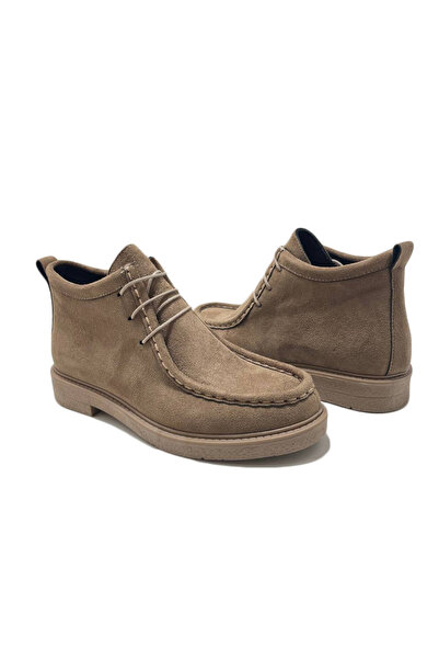 İST FİDAN KUNDURA Kadın İnce Topuk Bağcıklı Süet Bot - 557