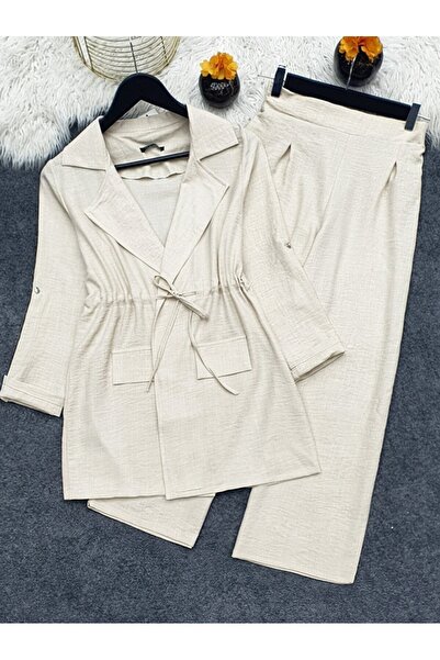 MACMODA Σετ λινό με καπάκι και γέφυρα τούνελ