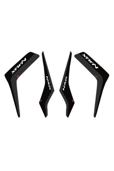 GP KOMPOZİT Yamaha NMAX 125 / 155 2015-2020 Uyumlu Yan Pad Seti Siyah-Karbon
