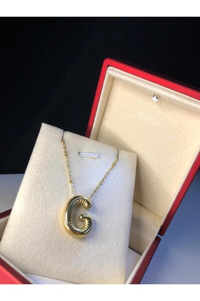 GWOMA Balloon g letter necklace stainless steel yellow color • in illuminated...