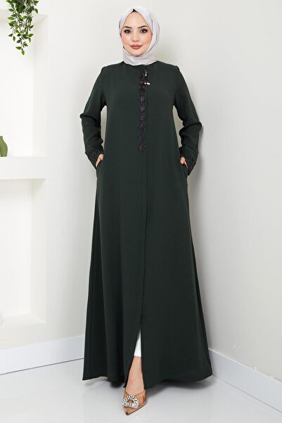 SENSTIL اللون الكاكي قطرة الحجر مفصلة Ferace - SS2435