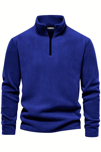 GHASSY CO. Men's Half Zipper Stand Collar Fleece