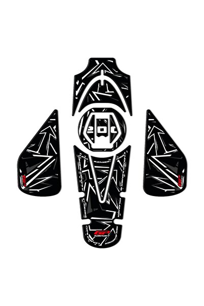 GP KOMPOZİT Bajaj Pulsar NS 200 2011-2024 Uyumlu Tank Pad Seti Gri