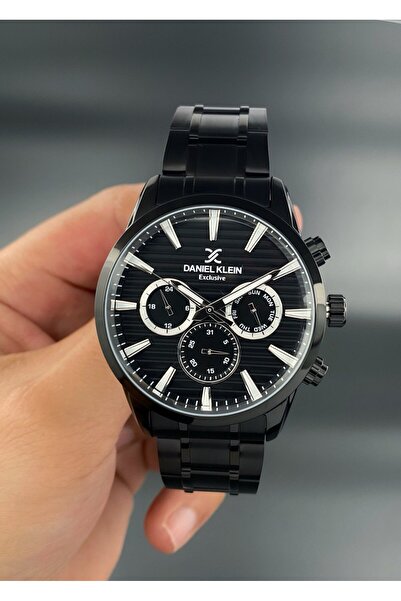Daniel Klein Erkek Kol Saati Çelik kordon 3 ATM Su Geçirmez Siyah Renk