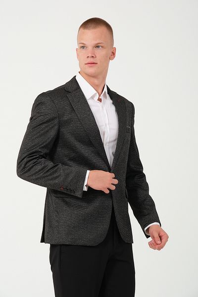 Bonesti Ανδρικό Slim Fit Blazer Jacket Σκούρο Γκρι
