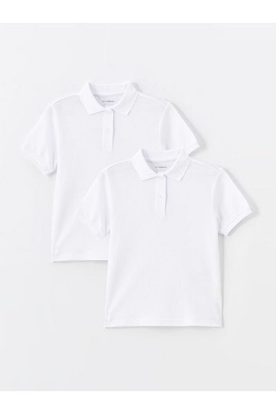 LC Waikiki Tricou de bază cu mânecă scurtă Lcw Polo pentru băiat, pachet de 2