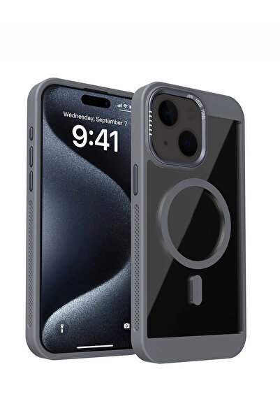 OSG iPhone 15 Uyumlu Magsafe Destekli Kamera Koruma Çerçeveli Darbe Emici Ult...