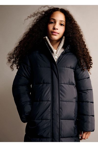 MANGO Kids Dark Blue Winter Jacket for Kids