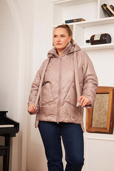 RMG Plus Size Hooded Quilted Puffer Jacket