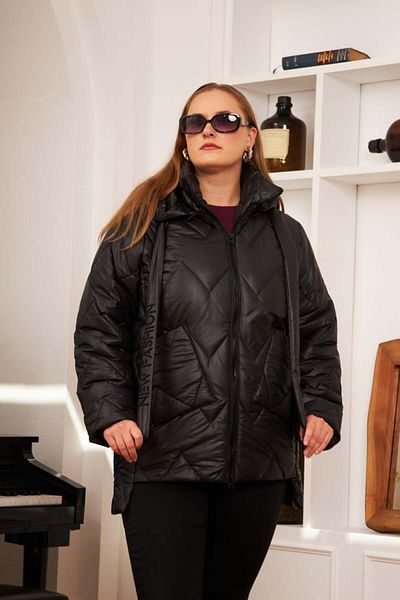 RMG Plus Size Hooded Quilted Puffer Jacket