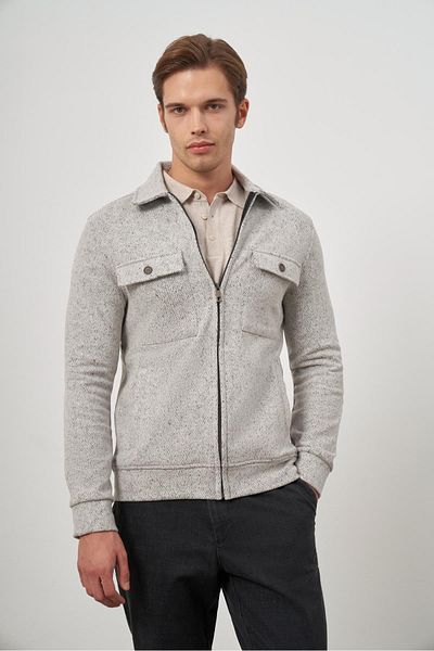 İmza Stone Color Slim Fit Classic Coat - Βρεφικός γιακάς, Αυτοσχεδιασμένος, Χωρίς σχισμή και Χωρίς επένδυση 1007245156