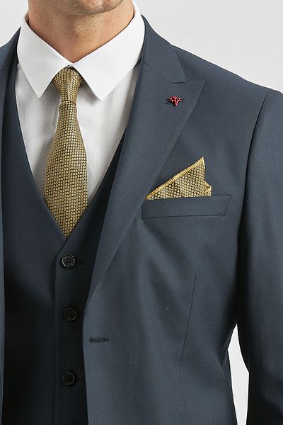 İmza Dark Navy Blue Swallow Lined 6 Drop Slim Fit Dress Suit 1001240179